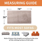 Waterproof Dog Bed Cover Non Slip Couch Cover for Dogs Washable Soft Faux Fur Sofa Cover Couch Covers for 3 Cushion Couch Sofa Pet Friendly (Khaki)