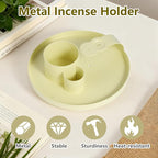 Multifunction Incense Holder, Sage Burner Holder, Palo Santo Holder Burner, 5.47" Ash Catch Tray, Smudge Stick Holder with Handle for Incense Sticks Incense Cone Candle, Yoga Meditation and Room Decor