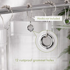 AmazerBath Extra Long Shower Curtain Liner, Clear Shower Curtain Liners 96 Length, 72x96 Inches Plastic Shower Curtain Liner, Cute PEVA Tall Shower Liner, Bathroom Shower Curtain Liners with 3 Magnets