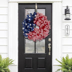 250th Anniversary Eagle Wreath, 3D Eagle Wreaths for Front Door, Red White and Blue Patriotic Wreath All-Weather Farmhouse Outdoor Holiday Decoration (A)