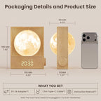 Sunrise Alarm Clocks for Heavy Sleepers,Rotatable Moon Light with Gentle Wake-Up,Clock Night Lamp for Bedrooms - Snooze,10 Light Effects,10 Nature Sounds,15 Ringtones for Adults,Kids,Nursery