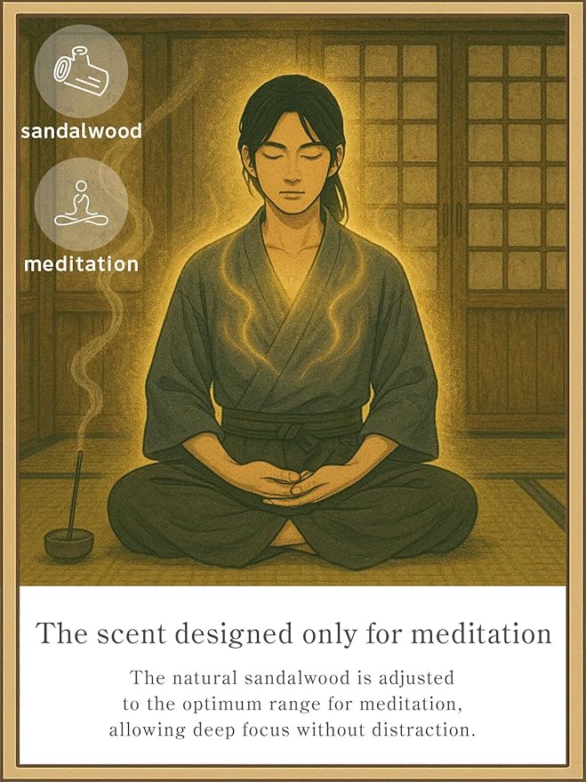 Samurai Incense Sticks, Approx. 95 Sticks ZENRED Sandalwood Purifying Meditation Low Smoke Sandalwood Aroma Made in Japan Vanilla Incense Stick Gift Gift