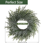 20 Inch Norfolk Pine Winter Wreath (Green & White) - Artificial Pine Greenery Christmas Winter Wreaths for Front Door Porch Wall Window Porch Fireplace Indoor Outdoor Decor Decorations