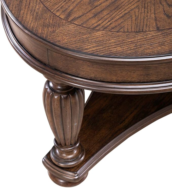 Liberty Furniture Allington Oval Cocktail Table for Living Room - Satin Sienna