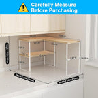 Golener Countertop Organizer Corner Shelf, 2 Tier Adjustable Stackable Corner Shelves for Kitchen, Bathroom, Spice Rack, Coffee Bar, Over Sink, Dresser Table, Corner Counter Shelf Stand, Natural Beige | Corner Shelves, for Kitchen, Bathroom, Spice Rack...