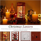 Christmas Snow Globe Lantern,Christmass Lantern with 8 Christmas Theme Music,Christma Snow Globe Gifts Water Glittering Swirling Christma Home Decoration (Old Man)