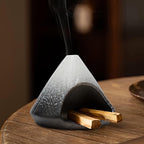Palo Santo Holder, Mini Ceramic Zongzi Chimenea for Sage/Sticks/Cone, Modern Incense Burner for Yoga, Meditation, Energy Cleansing-Smudge Bowl with Ash Catcher, Anxiety Relief Gift for Women