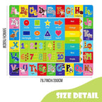 ABC Play Carpet for Kids – Extra Large Preschool Rug with ABCs, Numbers, Animals, and Colors for Playroom & Classroom - (78.7X59 Inches)