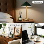 Reed Diffuser, 4 oz Earthy Sandalwood Scent Diffuser with 7 Sticks, Long Lasting Reed diffusers for Home, Elegant Fragrance for Bathroom Bedroom Office Decor, Air Fresh