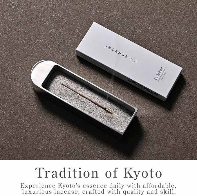 Kyoto Sandalwood Incense Sticks - Japanese Temple Aroma, Ideal for Relaxation & Meditation, Approx. 60 Sticks (0.044 Pounds) - Premium Quality Incense for Spiritual & Home Use Nagomikobo