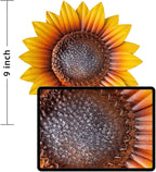 YEAHOME Sunflower Wall Decor - 9'' Metal Flower Wall Art Decorations 3 PACK Spring Yard Garden Sunflower Decor Hanging for Kitchen, Bathroom, Bedroom, Set of 3 Handmade Gift for Home, Indoor, Outdoor