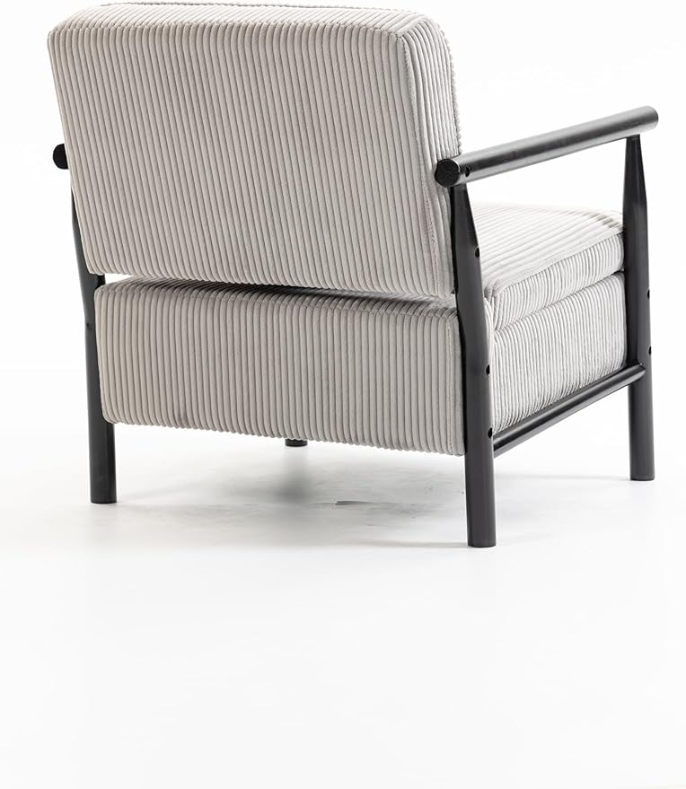 KEIKI Mid Century Modern Accent Chair with Storage, Functional Armchair with Hidden Storage Compartment, Includes Lumbar Pillow