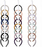 3 Pcs Headband Holder Organizer for Girl Headpiece Hanger Organizer White Hair Hoop Display Hair Accessories Organizers Bedroom College Dorm Decor Vertical Hanging Hairband Storage for Girls Women