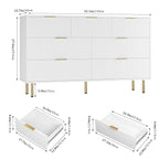 GarveeHome 7 Drawers Dresser for Bedroom, Fluted Dresser Chest of Drawers with Handle, Wood Modern Dressers for Closet, Bedroom Furniture Storage Organizer for Living Room, Hallway