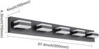 SOLFART Black Bathroom Vanity Lights Over Mirror Dimmable LED Modern Black Bathroom Lighting Bath Wall Lighting S8568 (5 Lights)