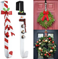 2 Pack Metal Wreath Hanger，13.78IN Wreath Hanger for Front Door Christmas Wreath Decoration，Wreath Hooks for Front Door…