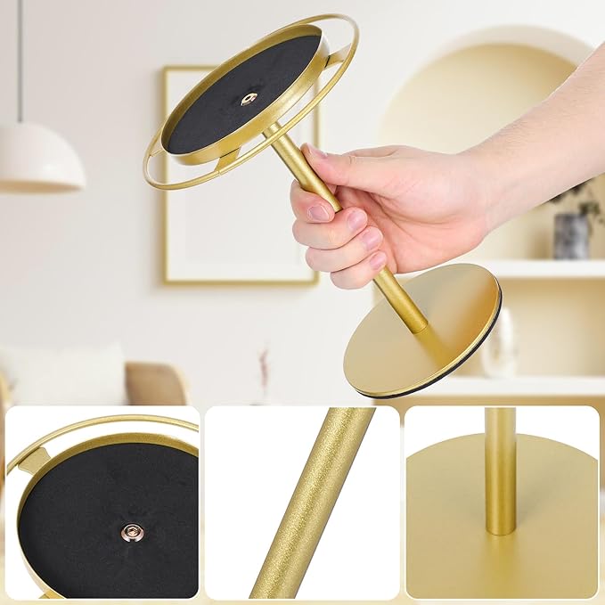 Sunglass Organizer Stand with Storage Tray, Gold Eyeglass Holder Rack for Desk, Home and Office Display, Metal Sunglass Rack Holder for Desktop Eyewear Storage