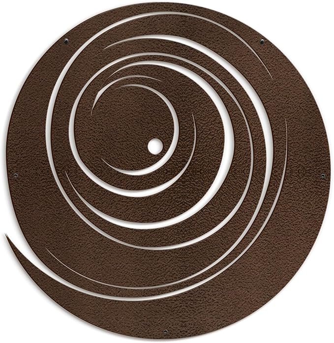 SIGNLEADER Metal Wall Art Decor Color Block Circles Minimalist Modern Abstract Wall Sculpture Hangings Home Decoration for Living Room, Bedroom, Bathroom, Kitchen, Outdoor - 24" Bronze
