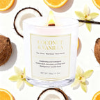 2 Pack Wood Wick Coconut & Vanilla Candle Gift Set – Long Lasting Soy Wax Candles with Gift Boxes, Holiday Aromatherapy Candles for Home Decor & Holiday Gifts