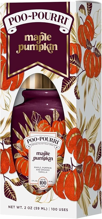 Poo-Pourri Before-You-Go Toilet Spray, Maple Pumpkin, 2 Fl Oz – Maple, Pumpkin and Smoked Vanilla 2 Pack