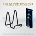 Plate Holder Easel Display Stand - 4.5 inch Metal Plate Stands for Display - Tabletop Picture Stand - Black Iron Easels for Display Pictures | Photo Frames | Book | Decorative Plates | Plaque - 1 Pack