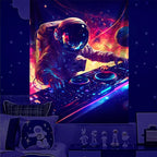 NYZE Astronaut Space Tapestry for Bedroom, Glow in the Dark Room Decor Wall Tapestries, Cool Galaxy Planet Wall Hanging, Wall Hanging for Men Guys Gamer Room Dorm Living Room 44in×60in