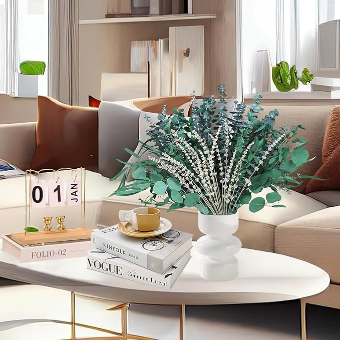 5 Kinds Mixed PCS Dried Eucalyptus & Lavender Flowers Bundle for Shower, 40 PCS 15''-17''Natural Real Fresh Preserved Eucalyptus Leaves and Lemon Shower Hanging Plants, Home Bathroom Decor, Fragrance