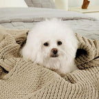 Amélie Home Chevron Chenille Knit Throw Blanket for Couch, Cozy Texture Decorative Soft Blanket for Sofa & Chair, 60"x80", Beige