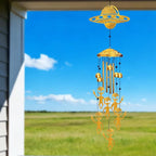 Alien Wind Chimes for Outside - Aliens UFO Windchimes Gifts for Men/Women/Dad/Grandpa Birthday Gift Memorial Gift Metal Wind Chime for Outdoor/Indoors Home, Porch, Yard Decor, Garden Decorations