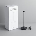 Cordless Table Lamps Rechargeable, LED Desk Lamp 4000mAh Battery Operated Outdoor Waterproof Portable Touch Dimmable Table Light for Patio/Restaurant/Bar/Indoor (Black-1PC)