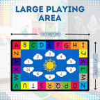 Genki - Kids Rugs for Playroom - ABC Learning Area Rug for Play Room, Classroom, Kindergarten, and Preschool - Kid Alphabet Educational Carpet for Childrens and Toddler Mat - Non Slip | 4'x6'