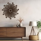 SIGNLEADER Metal Wall Art Decor Bronze Abstract Shapes Minimalist Modern Abstract Wall Sculpture Hangings Home Decoration for Living Room, Bedroom, Bathroom, Kitchen, Outdoor - 36" Bronze