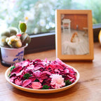 Valentine Potpourri Bags, Pink Potpourri Bowl Filler,Rose Scented Dried Flowers, Home Fragrance Sachet Petal(Blush Rose)