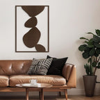 SIGNLEADER Metal Wall Art Decor Abstract Shapes Illustrations Modern Abstract Wall Sculpture Hangings Home Decoration for Living Room, Bedroom, Bathroom, Kitchen, Outdoor - 18" Bronze