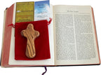 Holy Land Market Comfort/Holding Cross Also Known as Palm or Hand Cross With Velvet Bag And Two Certificates (4 Inches) (2)