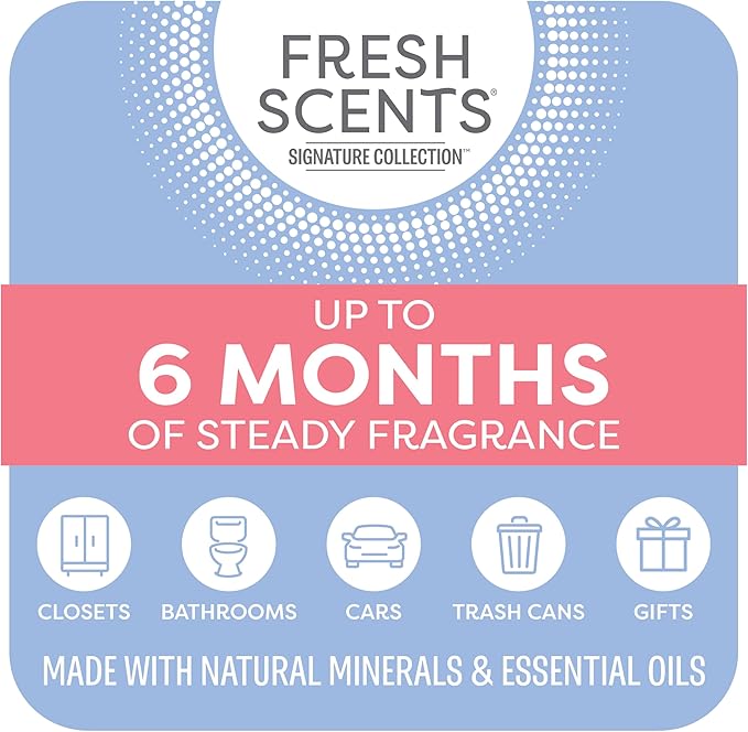 Fresh Scents Scented Sachets | Hello Gorgeous | Home Fragrance | Long Lasting (Up to 6 Months) | Air Freshener for Closets, Drawers, & Cars | 6 Pack