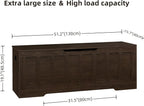 51.2" Storage Chest Extra Large,Storage Bench with 2 Safety Hinges,Shoe Bench,51.2 * 15.7 * 19.1 inches,Wooden Trunk for Bedroom,livingroom,entryway,Supports 220 lb,Easy Assembly(Espresso).