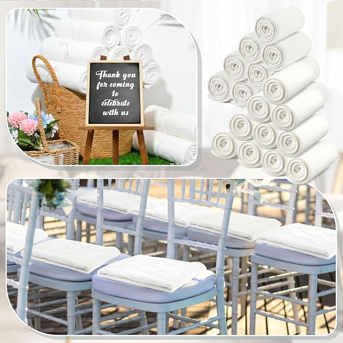 Newwiee 48 Pcs Fleece Throw Blankets Bulk 50'' x 60'' Oeko-tex Standard 100 Certified Spring Outdoor Wedding Guest Blankets Lightweight for Sleepover Donation Lap Pet Sofa Home (White)