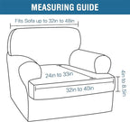 H.VERSAILTEX Sofa Cover 2 Piece Armchair Slipcovers Thick Velvet Couch Cover Furniture Protector Stretch Sofa Covers for 1 Cushion Couch with 1 Individual T Cushion Covers Washable, Taupe