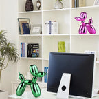Balloon Dog Sculpture Modern Home Decor Collectible Figurines Funky Statues for Bedroom Trendy Animal Decor for Coffee Table Living Room Decor Art Resin Decor Office Standing Desk Decor