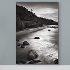 Renditions Gallery Canvas Nature Wall Art Home Paintings & Prints Vintage Rocky Shore Black & White Glam Scenic Wall Hanging Artwork for Bedroom Living Room Office Kitchen - 24"x36" LT06