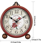 Maxspace Classic Vintage Clock - Elegant and Decorative Analog Clock,Silent Non-Ticking Clocks with Distressed Metal Frame for Office, Living Room or Bedroom