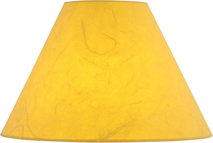 Aspen Creative 56045, Hardback Empire Transitional UNO Shade in Golden Yellow Washi Paper, 4" Top x 10" Bottom x 7" Slant, Slip UNO 36mm Table Lamp