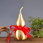 Feng Shui Chinese Brass Wu Lou Gourd,Treasure Statue Home Decoration Table Bookshelf Ornaments,Fortune Protection,Bring You Good Luck,Safty,Healthy,Success,9.84inch Tall,Full Brass