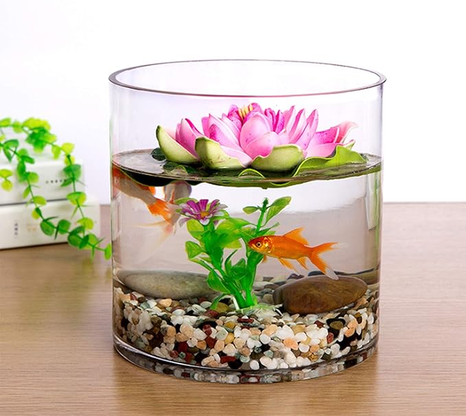 WGV Cylinder Vase, Width 12", Height 12", Clear Wide Large Diameter Flower Glassware, Floral Container, Planter Terrarium for Wedding Party Event, Home Accent Decor, 1 Piece