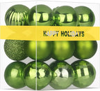 Lime Green 3.2" Large Christmas Balls - Christmas Tree Decoration Ornaments Shatterproof Hanging Balls for Birthday Halloween Holiday Wedding Decorations Set of 18pcs