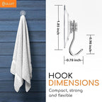 GLUIT Suction Cup Hooks - Utility Hook Wall Hangers for All Purposes Stainless Steel Removable Small Suction Cups for Kitchen Bathroom Shower Wall Window Glass Door 3 lbs (40 Suction Hooks)
