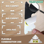 48 PCS Carpet Tape,Non Slip Carpet Pads for Area Rugs on Hardwood Floors,Laminate,Tile,LVP Floors,Reusable and Removable Rug Corner Pads with No Residue