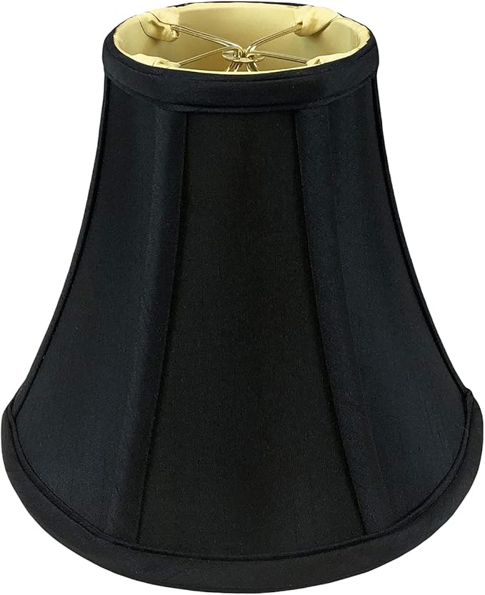 Royal Designs, Inc. BSO-704RC-7BLK True Bell Basic Lamp Shade with Round Clip, 3.75 x 7 x 6.75, Black