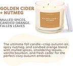 Calyan Wax Co. Golden Cider & Nutmeg 3 Wick Scented Candle - 43 Hour Burn - Luxury 3 Wick Soy Candles - Non Toxic Soy Wax Candles - Long Lasting Large Glass Jar Candle for Home - 14.9oz